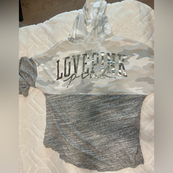 PINK Victoria's Secret Tops - VS Pink Varsity Teeshirt Hoodie